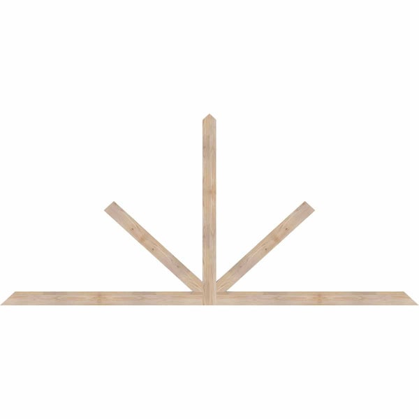 Ekena Millwork Saratoga Smooth Timber Gable Bracket, Douglas Fir, 108"W x 49"H x 1 1/2"D x 3 1/2"F, 11/12 Pitch GBW108X49X0204SAR00SDF - main